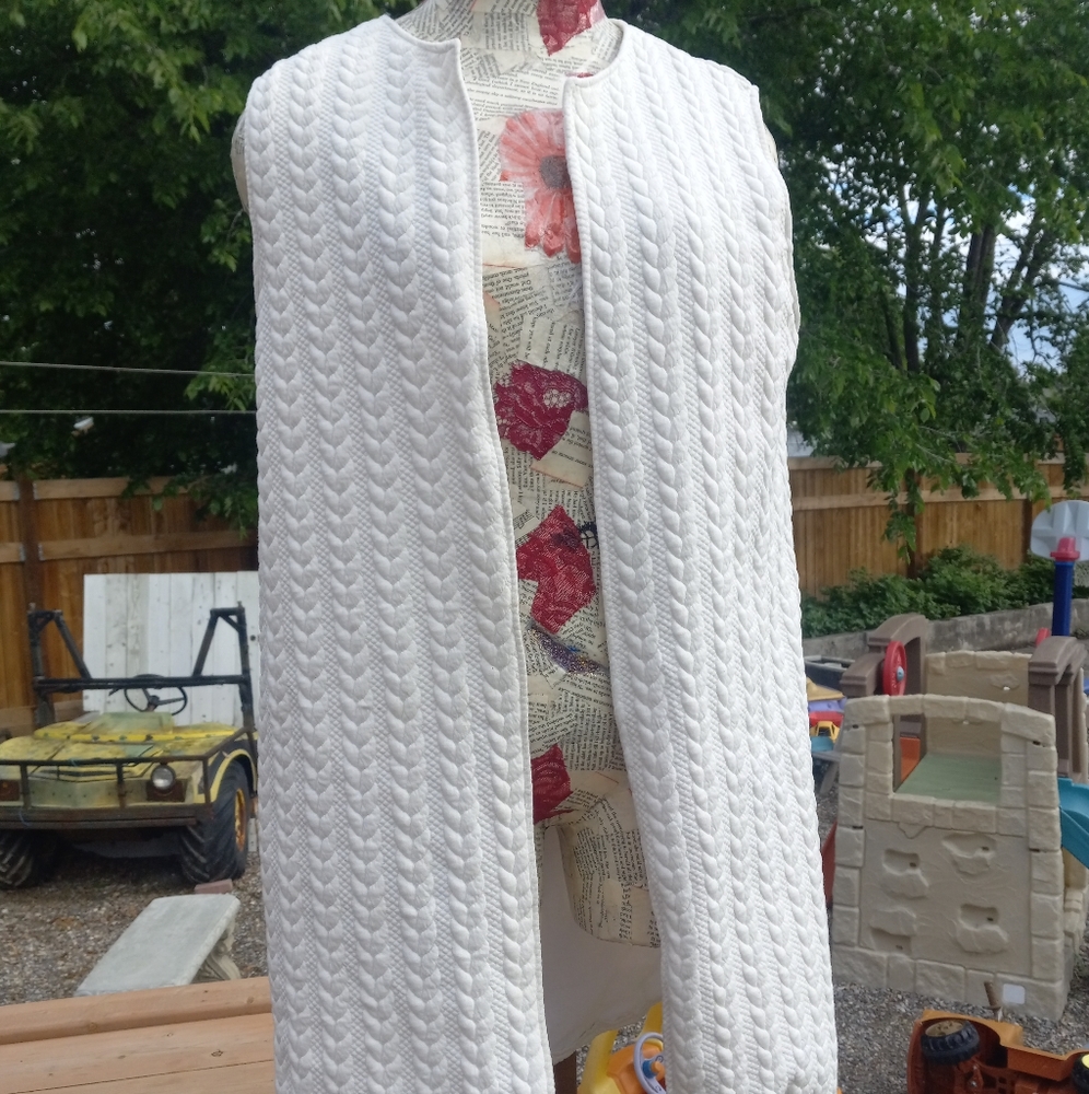 Homemade long knit vest